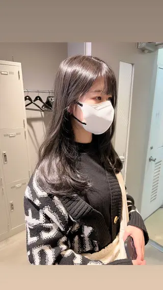 ロング カラー パーマ ヘアアレンジ メンズ 上品＆韓国風 🥀海心🥀のヘアスタイル
