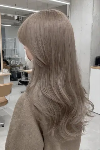 ロング カラー ハイトーンカラー が絶対可愛い✨泰聖✨のヘアスタイル