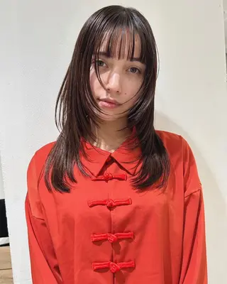 セミロング カラー HIBIKI/原宿 ハッシュカット🪄のヘアスタイル