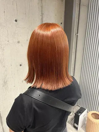 ミディアム カラー ヘアアレンジ 🍀透明感カラー×垢 抜けボブ リクト💥のヘアスタイル