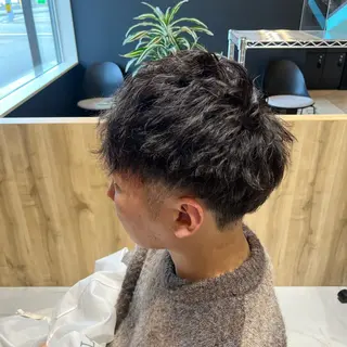 ショート パーマ メンズ ルクール喜多町店 小室のヘアスタイル