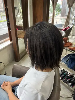 ショート カラー ショート・パーマ・デ ザインカラー/むつみのヘアスタイル