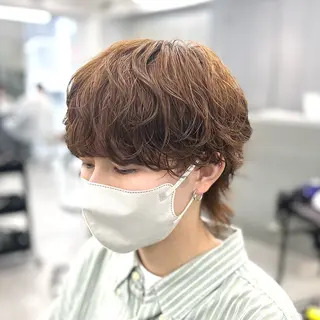 ミディアム パーマ メンズ 韓国ヘア🇰🇷 メンズパーマ/つかさのヘアスタイル