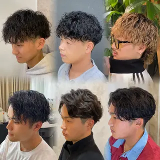 パーマ メンズ ナツハラ サトシのヘアスタイル