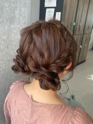 セミロング ヘアアレンジ メンズモテパーマ💙 fuwaのヘアスタイル