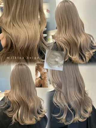 セミロング カラー 🫒オリーブ/透け感 レイヤー🌿モエカのヘアスタイル