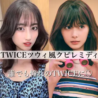 セミロング カラー 顔周り特化/韓国ヘア /レイヤー/吉野幸大のヘアスタイル