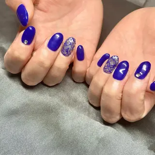 ミディアム カラー パーマ ヘアアレンジ メンズ キッズ ネイル マツエク・マツパ アイブロウ el. by Aoのネイルデザイン