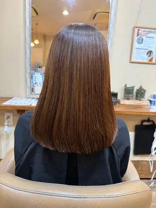 ミディアム 鈴木 未歩のヘアスタイル