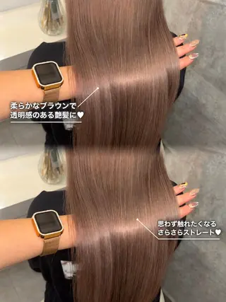 ロング カラー ヘアアレンジ 韓国風カラーカット 🤍店長 鳥越のヘアスタイル