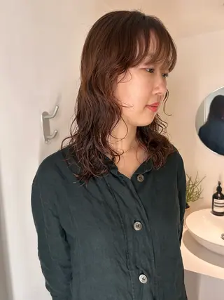 パーマ かがやしづ ⭐️ベージュのヘアスタイル