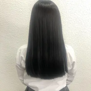 ロング カラー パーマ 渋谷 留菜のヘアスタイル