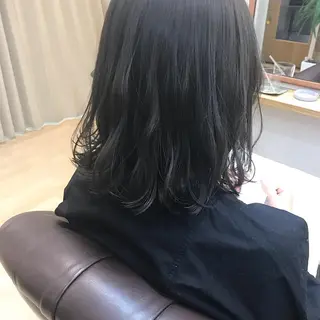 ミディアム カラー クニモトハルナ ボブ/柔らかカラーのヘアスタイル