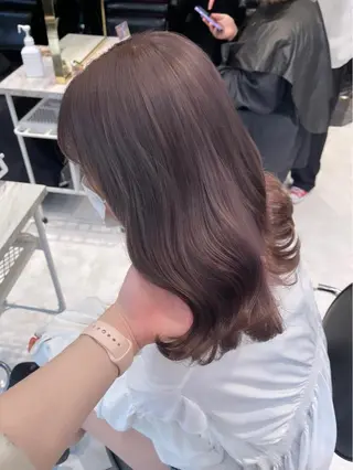 ミディアム カラー パーマ ヘアアレンジ メンズ キッズ ネイル マツエク・マツパ アイブロウ レイヤー/ダブル カラー/YURINAのヘアスタイル
