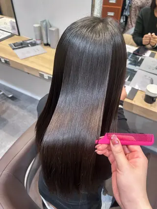 パーマ 透明感カラー/縮毛/ chino🍀のヘアスタイル