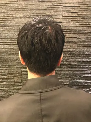 ミディアム メンズ HIRO GINZA 銀座一丁目店のヘアスタイル