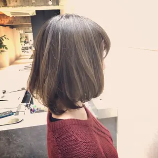 ミディアム カラー パーマ 髪質改善🌈縮毛矯正 荻原 達矢のヘアスタイル