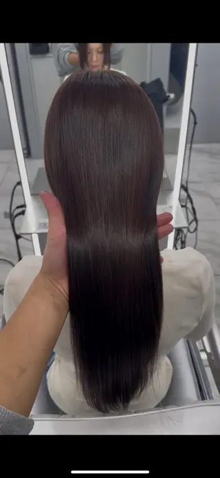 ロング ハイトーン✖️ 縮毛矯正シュンペイのヘアスタイル