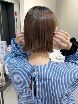 ショート 縮毛矯正×ボブ🥣 オイカワ レイのヘアスタイル