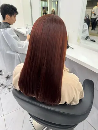 ロング カラー パーマ ヘアアレンジ メンズ キッズ 韓国系🇰🇷🩶 艶暗髪/MEIのヘアスタイル