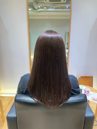 セミロング パーマ レイヤー/縮毛矯正 🪄chihiroのヘアスタイル
