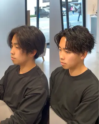 パーマ メンズ リベイルけんた モデル募集のヘアスタイル