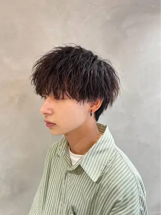 メンズ 横浜/メンズカット 曲がる縮毛矯正のヘアスタイル
