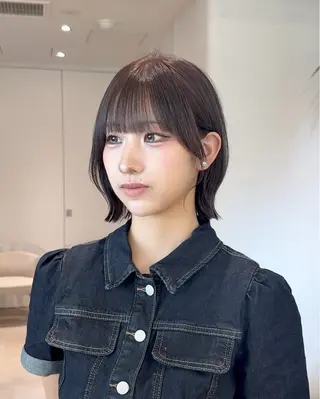 ミディアム カラー パーマ 渋谷ボブ特化 /田中航平のヘアスタイル