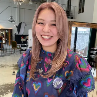 セミロング カラー 【中村公園】小山 蒼生のヘアスタイル
