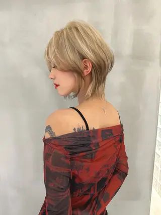 ショート カラー 透明感✖️暖色 shuheiのヘアスタイル