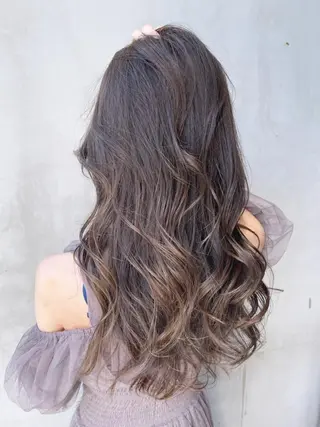 セミロング ヘアアレンジ パーマ カラー ITbyALBUM 中野店のヘアスタイル