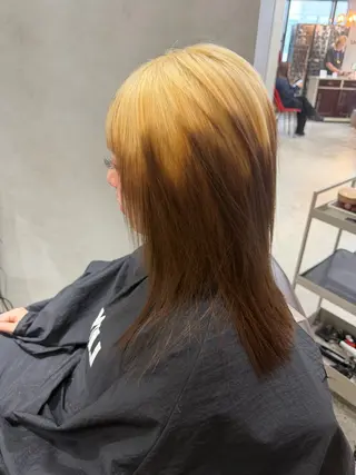 ミディアム カラー ヘアアレンジ 高島 凜のヘアスタイル