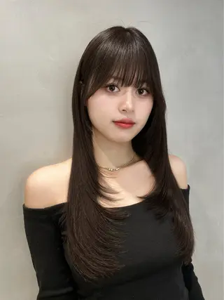ロング カラー ヘアアレンジ 大宮縮毛矯正🩵 レイヤー 佐藤和のヘアスタイル
