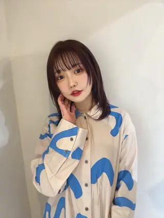 ミディアム カラー 店長 小池アキトのヘアスタイル