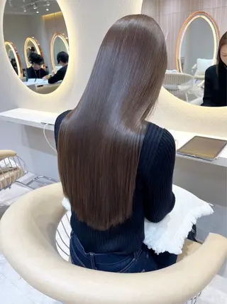 ミディアム ❤️縮毛矯正❤️ 髪質改善❤️平野実花のヘアスタイル
