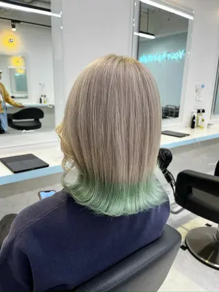 ミディアム カラー ブリーチカラー 🩵MIZUKIのヘアスタイル