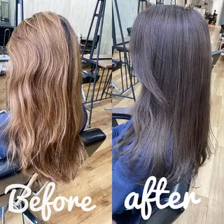 ロング カラー ヘアアレンジ 夜23時まで予約🉑 reverieあきらのヘアスタイル