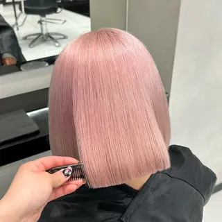 ミディアム カラー 【🦋綺麗めハイトー ン🦋】suzunoのヘアスタイル