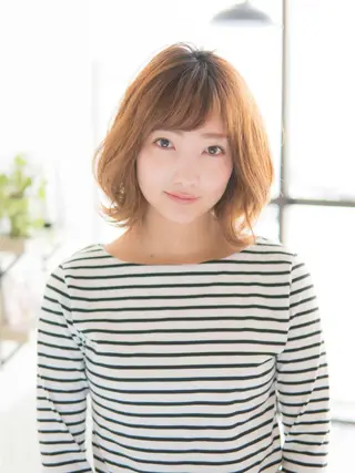 ミディアム カラー ヘアアレンジ マツエク・マツパ 永野 良一のヘアスタイル