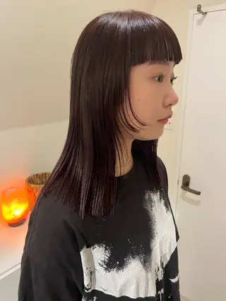 ミディアム カラー nishi fuyumiのヘアスタイル