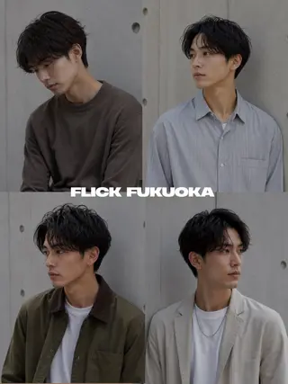 ショート パーマ メンズ 平尾薬院メンズカット FLICK/パーマのヘアスタイル