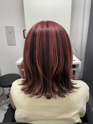 ミディアム カラー 末石 智のヘアスタイル