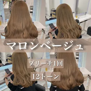 セミロング カラー センターパート特化 井上健太のヘアスタイル