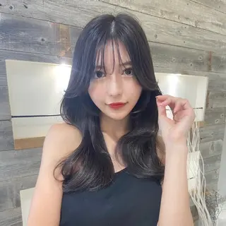 セミロング カラー 🖤韓国艶髪 RINA🖤のヘアスタイル
