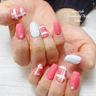 ミディアム ネイル 🐾enen style 🐾のネイルデザイン