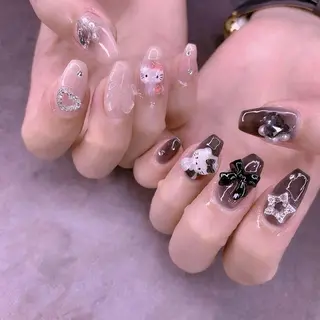 ネイル 渋谷／チップ長さ出し 👑アプレgel-xのネイルデザイン