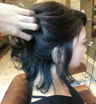 ミディアム カラー パーマ ヘアアレンジ 🫧代表/新宿駅近/ 限定価格🫧田辺貴裕のヘアスタイル