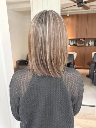ミディアム カラー ハイライト⭐️上野 高広のヘアスタイル