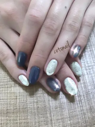 セミロング ネイル ツメトマツゲ .のネイルデザイン