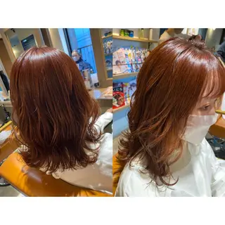 カラー 🩵盛れる顔周り/ 艶カラーemi🩵のヘアスタイル
